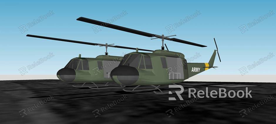 Modern Helicopter Aircraft model