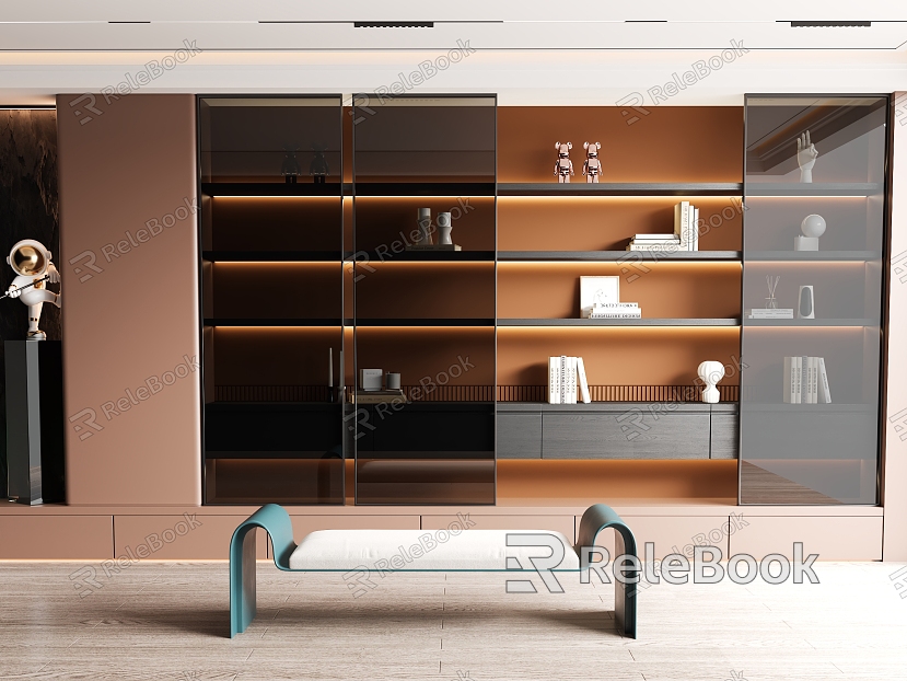 Italian Bookcase Single Sofa model