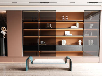 Italian Bookcase Single Sofa model