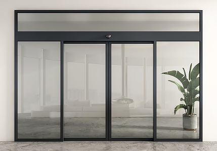 Automatic induction door electric induction door electric door glass induction door sliding door glass door shop door 3d model