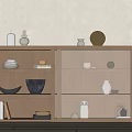 Modern Decorative Cabinet Log Storage Cabinet 3d model