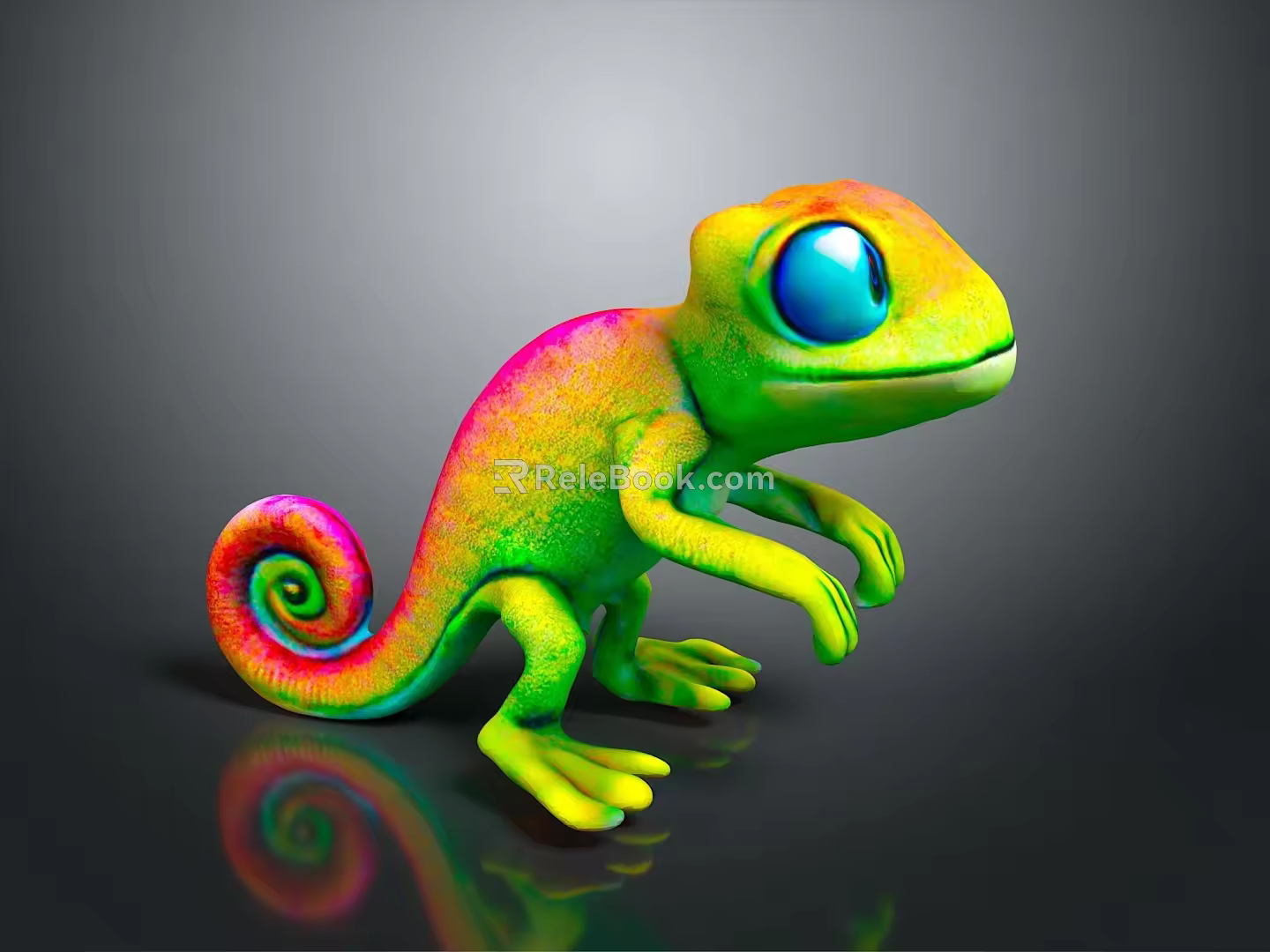 Lizard Anime Lizard Chameleon Cartoon Lizard Reptile Cold Blooded Animal Reptile Class 3d model