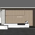 Modern Front Desk Sales Office Front Desk 3d model