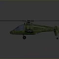 Military Green Twin Rotor Helicopter 3D Model With Detailed Aerodynamic Design