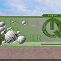 2023 Qingkent Junior Golf Masters Tournament With Green Backdrop And Golf Balls