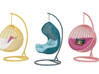 Modern Hanging Chair Internet Celebrity Hanging Chair Balcony Chair Woven Chair 3d model