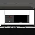 Modern TV background wall 3d model