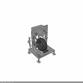 Tire Testing Equipment With Metal Frame Fixed Tire And Support Base