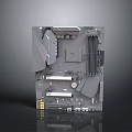 High Performance Modern Computer Motherboard With Heat Sinks Expansion Slots And Interface Ports