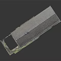 Cartoon House Scenery Featuring Gray Roof White Walls Chimney Small Yard Fence and Green Grass