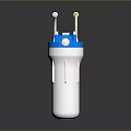 Industrial Equipment With Blue Top Silver Metal Body Multiple Brass Pipe Fittings And Connectors