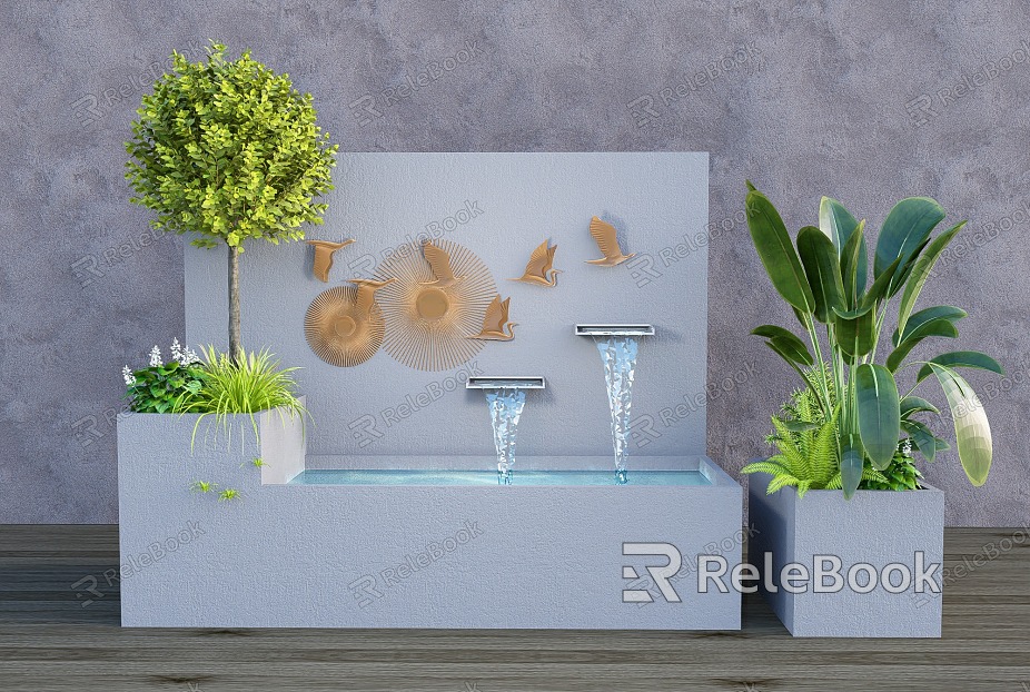 Modern Flower Box Waterscape Flower Box Mobile Flower Box Combination model