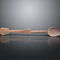 Ancient Copper Spoon Sculpture with Intricate Carved Handle and Detailed Bowl Design