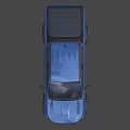 Blue Off Road Pickup Truck With Black Wheels And Sporty Exterior Design