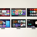 Multiple Smart TVs Displaying Various Streaming Apps Shows Videos And Content On Screens 3d model
