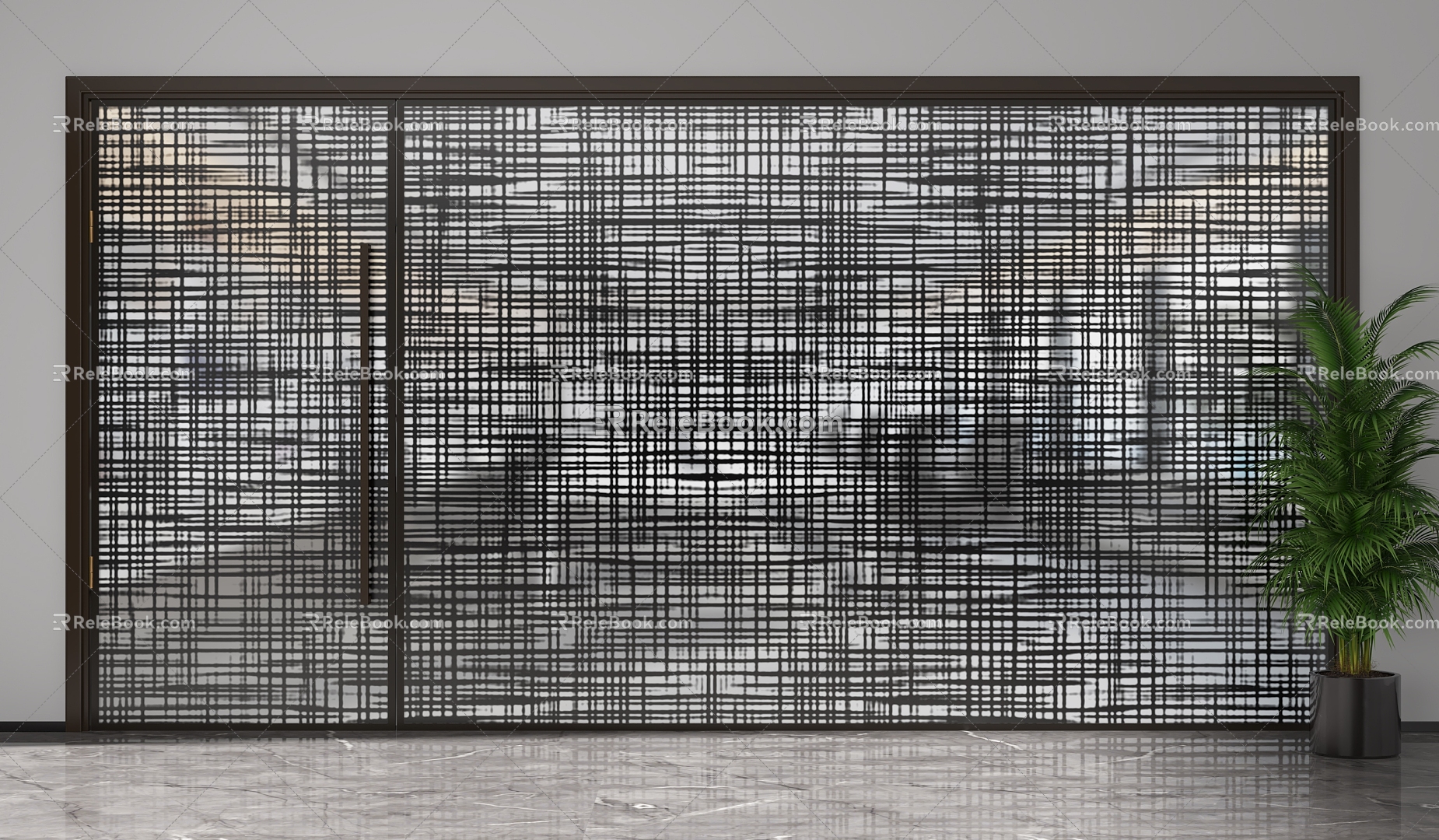 Glass partition 3d model