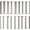 Various Roman Column Architectural Styles With Classic Capitals And Fluted Shafts