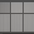 Stylish White Vertical Striped Wall Panels For Modern Home Interior Decor Design 3d model