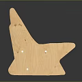 Modern Wave Shaped Wooden Furniture With Striped Design And Curved Structure For Contemporary Interior Spaces