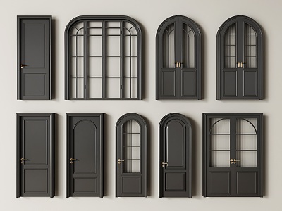 French Door Retro Door Double Door Single Door Swing Door Kitchen Door Bedroom Door 3d model