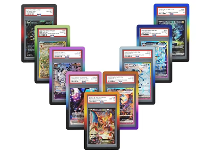 Board Game Entertainment With Collectible Trading Cards Colorful Borders And Vibrant Artwork 3d model
