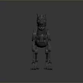 Mechanical Dog Game Movie Character With Spiked Metal Body And Gear Details
