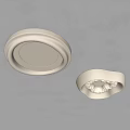 Modern White Ceiling Light With Layered Curved Design And Soft Illumination 3d model
