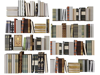 Assorted Books and Magazines Collection With Different Types Sizes Colors and Stacked Arrangements 3d model