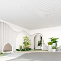 Bright Modern Kindergarten Interior With Grass Area Bookshelf And Green Seating