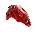 Red Sports Helmet Design With Ventilation Holes And Lightweight Structure