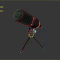 Microphone Amplifier Capacitor Microphone High-end Microphone Wheat Desktop Microphone Broadcasting Microphone 3d model