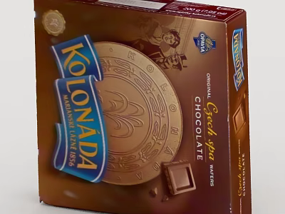 Kolonda Original Chocolate Box With Great Taste Award And Packaging Design 3d model