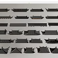Traditional Chinese Architectural Roof Components Featuring Various Classic Styles And Designs