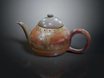 Teapot Porcelain Pot Ceramic Pot Purple Sand Pot Chinese Teapot Container Realistic 3d model
