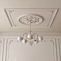 French American Chandelier Ceiling 3d model