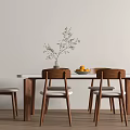 Middle Ancient Quiet Dining Tables and Chairs Middle Ancient Quiet Dining Tables and Chairs 3d model