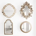 Decorative Mirrors With Ornate Gold Frames And Diverse Shapes For Home Wall Decor
