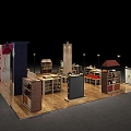 Shopping Mall Gift Shop Booth 3d model