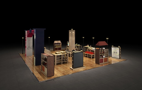 Shopping Mall Gift Shop Booth 3d model