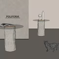 poliform side a few stone side a few glass side a few round book ornaments 3d model