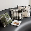 Stylish Decorative Pillows With Green Zebra Prints Black White Checkered Design And Dots