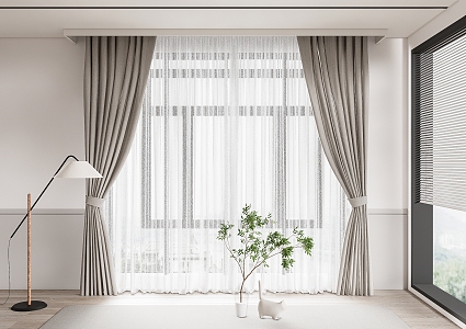 curtain fabric curtain gauze curtain fabric curtain 3d model