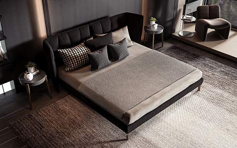 Style Commodity Bed 3d model