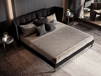 Style Commodity Bed 3d model