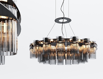 Modern chandelier glass chandelier 3d model