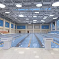 modern swimming pool 3d model
