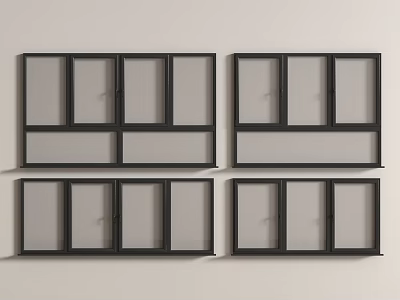 Modern windows aluminum alloy windows casement windows glass windows floor-to-ceiling windows doors and windows 3d model