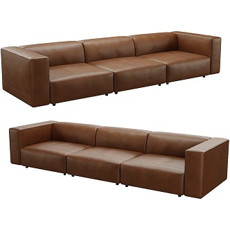 European Style Brown Casual Sofa European Style Casual Sofa Office Sofa Living Room Sofa Clouds Sofa Shaped Sofa 3d model