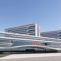 Modern Hospital Building Exterior With Multi Story Structure And Medical Design