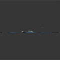 Game Movie Character Fishing On Small Boat In Blue Water With Seagulls And Shark Fin